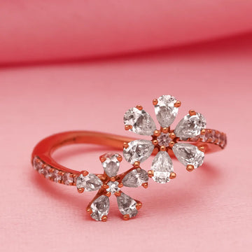 Fancy Floral Diamond Ring